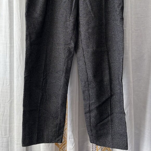 Allsaints Mara Puppytooth Straight Trouser Pants (Sz 2) Pleated Italian Cloth - Picture 5 of 11